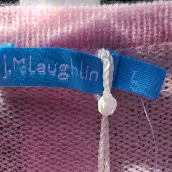 J. McLaughlin Jamey 100%Cashmere Light Pink Sweater- Womens Size Large - Picture 7 of 9